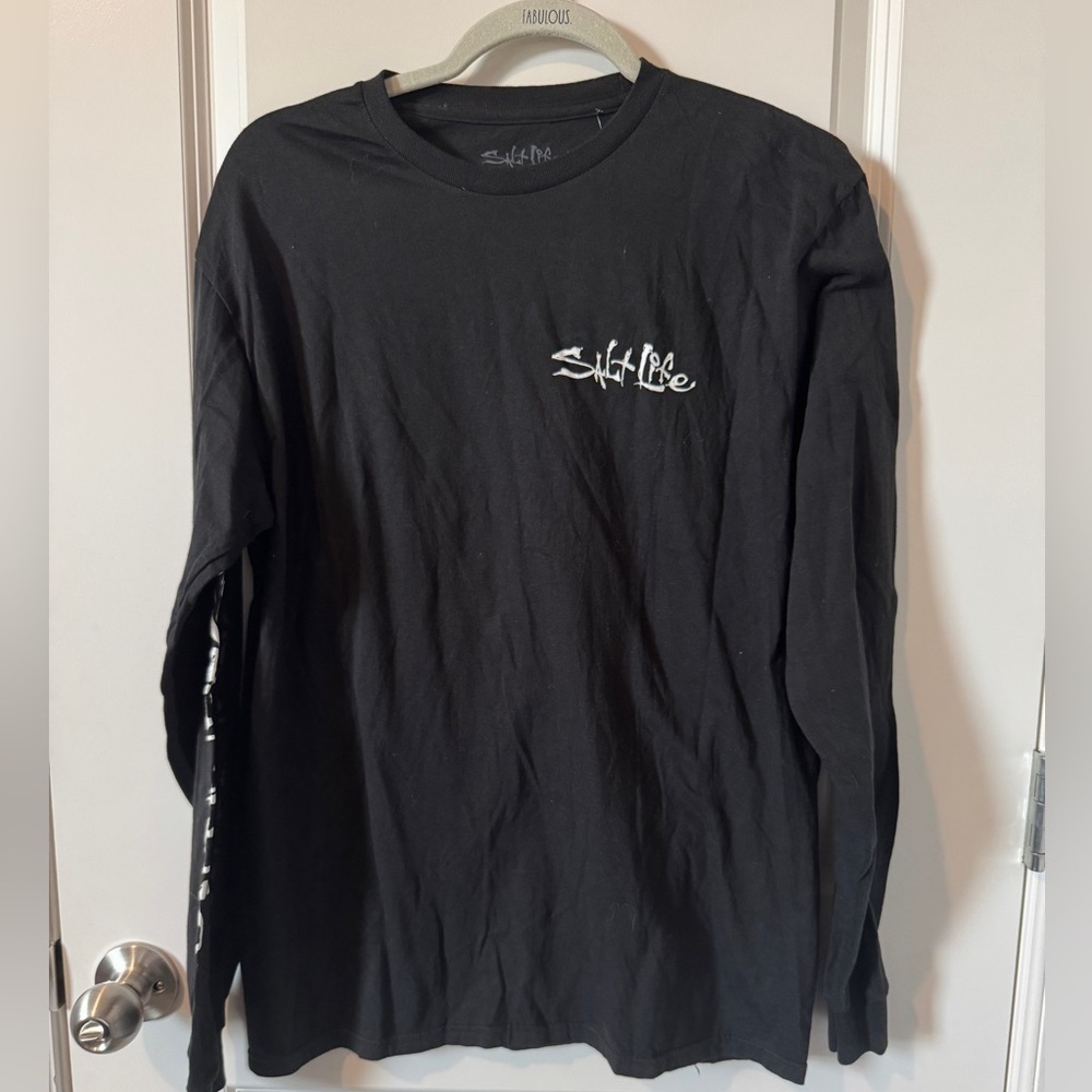 NWT Salt Life Size Medium Long Sleeve Black Shirt